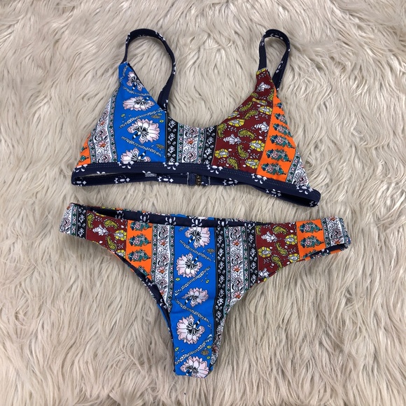 Zaful Other - Zaful Reversible Boho Printed Bikini